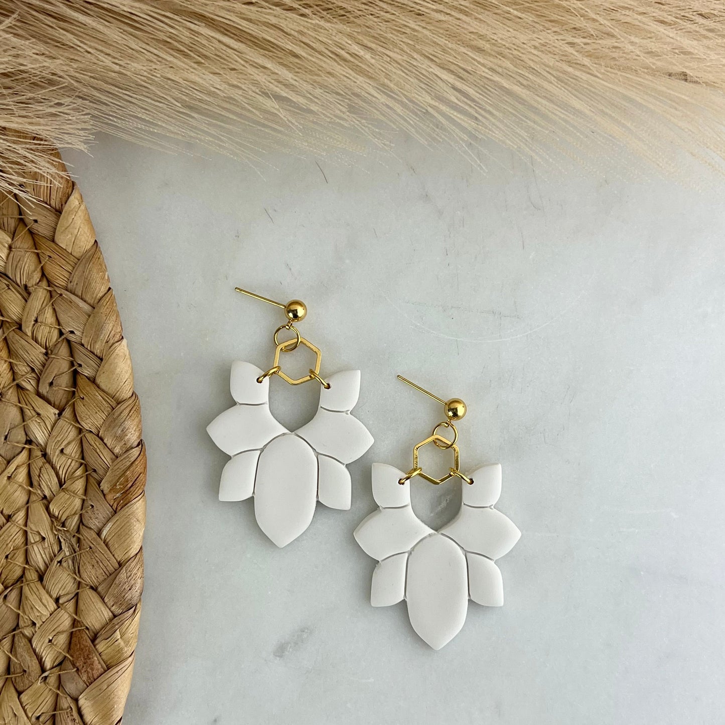 Pendientes de arcilla polimérica Leaf Arch