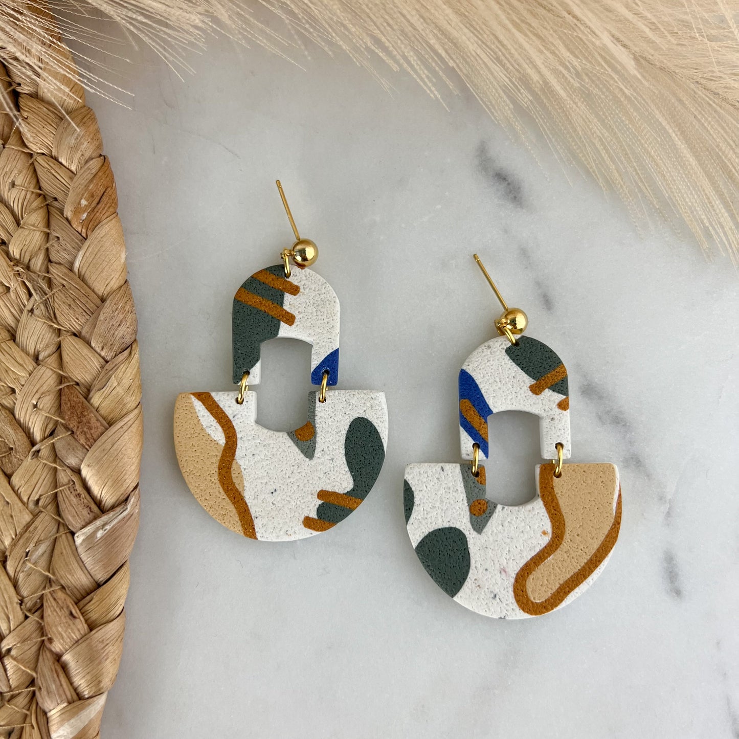 Mini and large Arch Polymer Clay Earrings