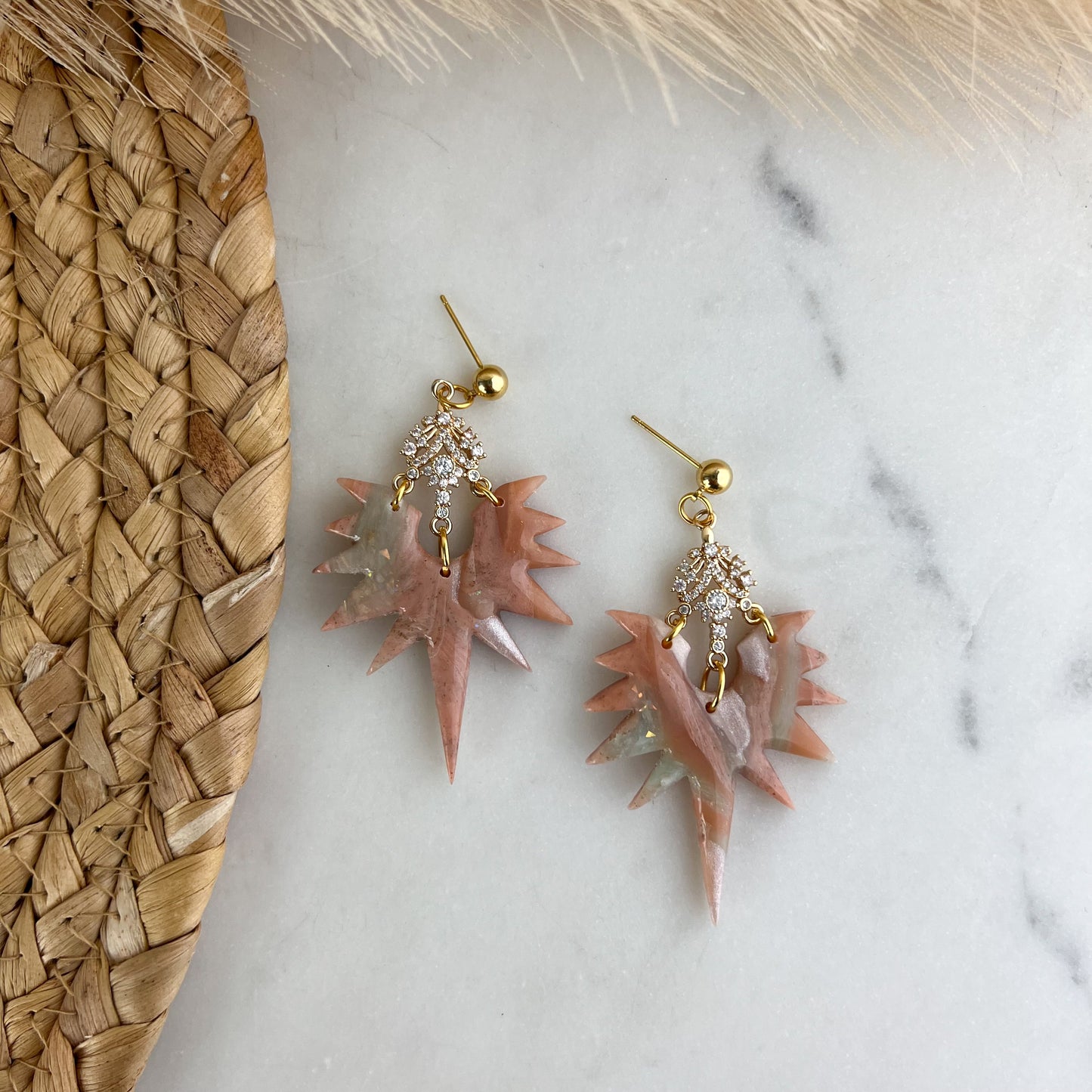 Pendientes de arcilla polimérica Spikey Glam