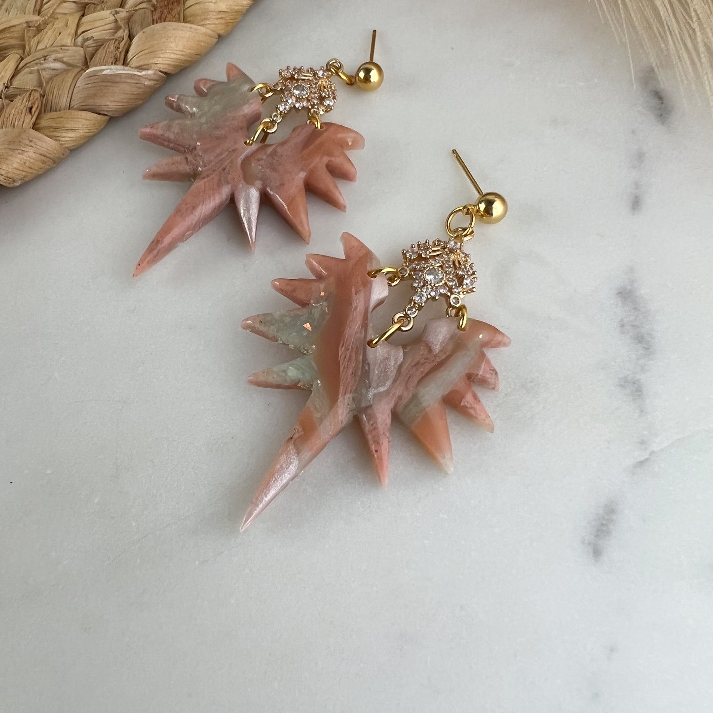 Pendientes de arcilla polimérica Spikey Glam
