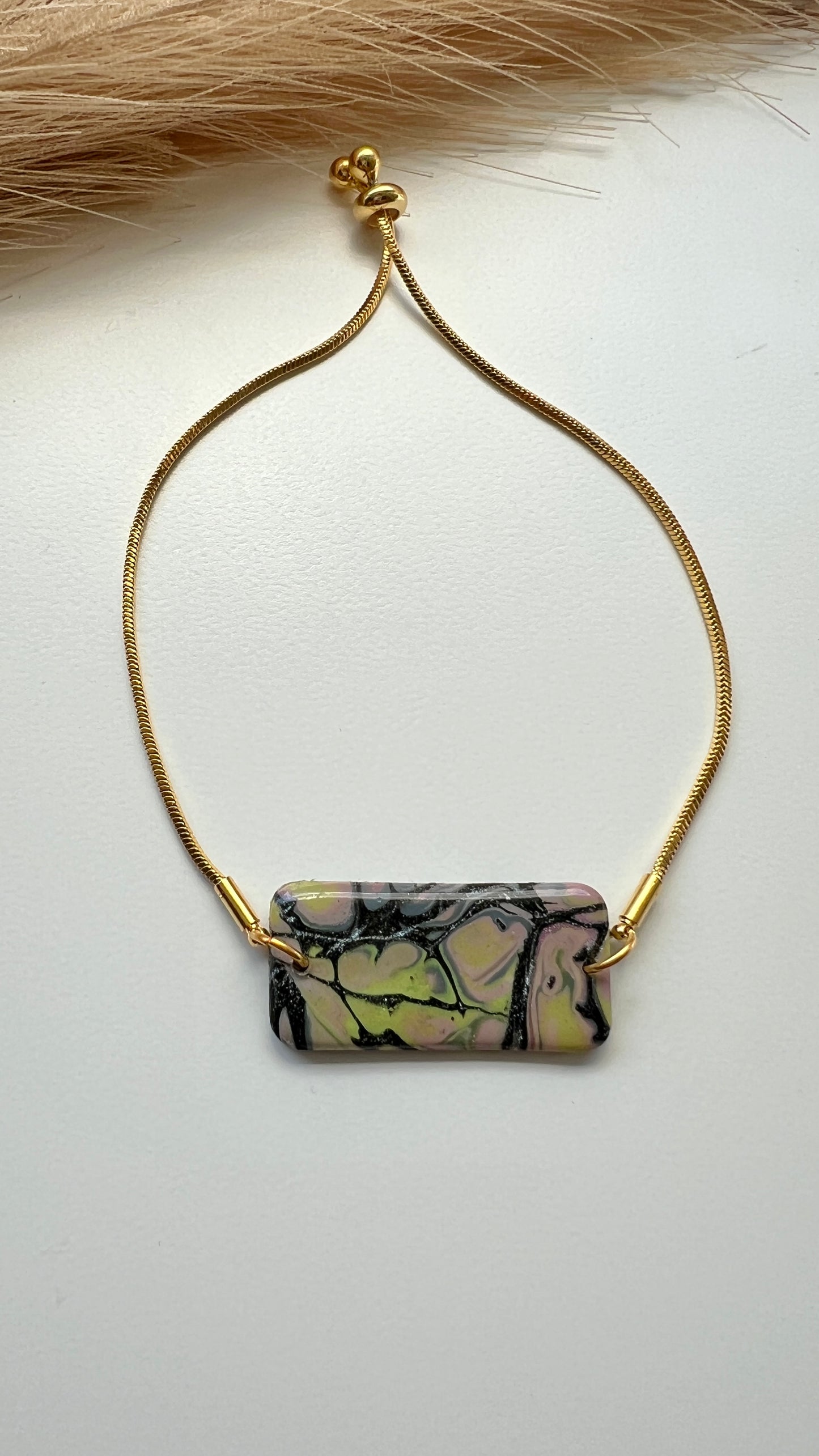 Cosmic Marble Polymer Clay Bracelet Pick your Own Piece