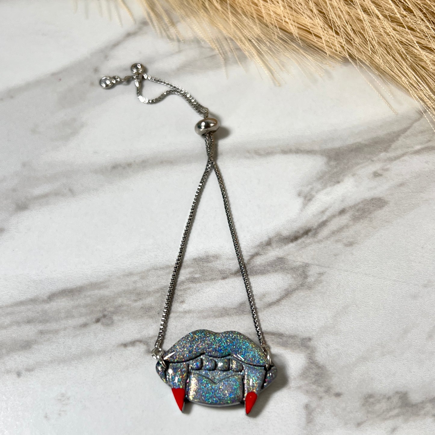 Vampire Mouth Polymer clay bracelet