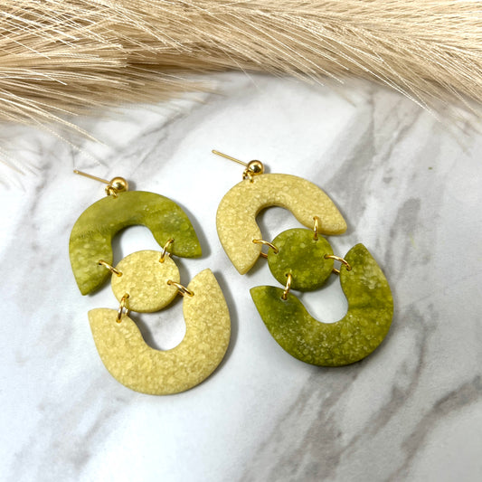 Retro Oversized Polymer Clay Dangles