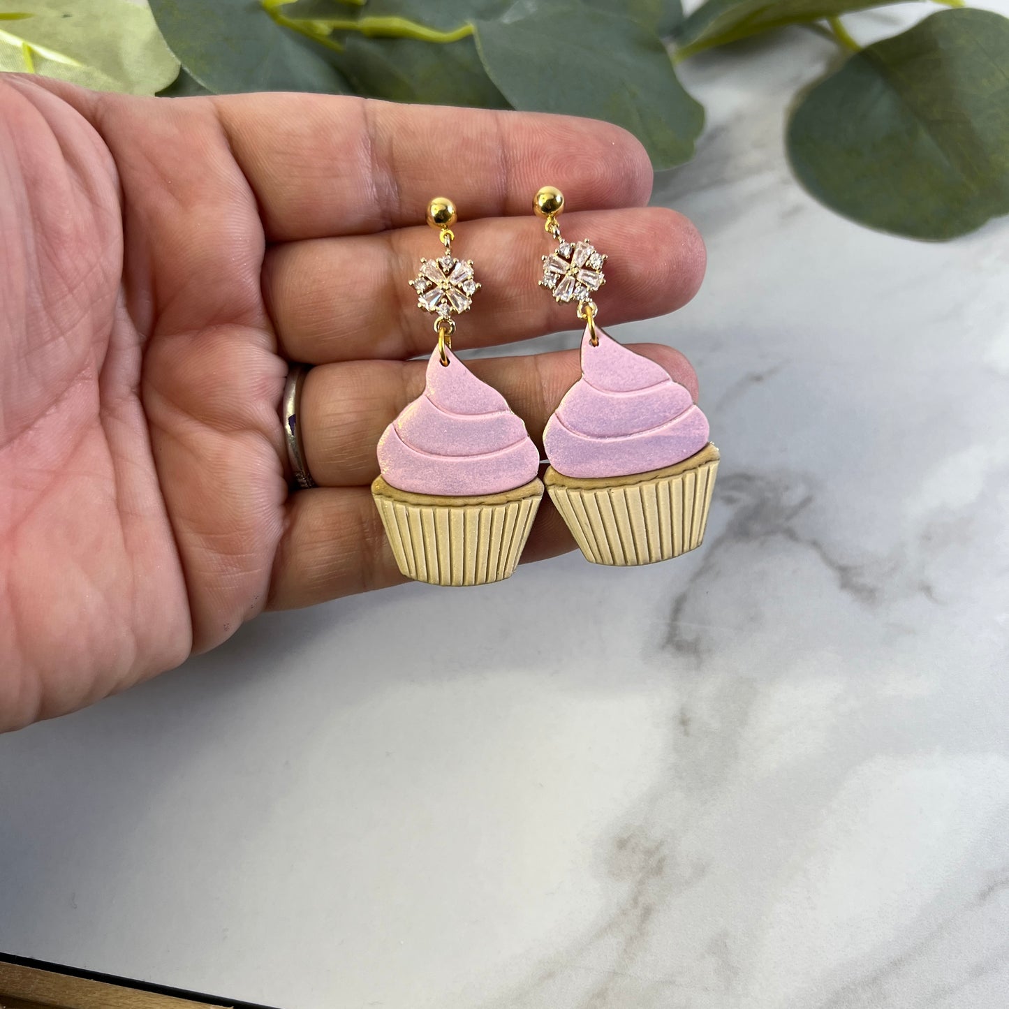 Cupcake Polymer Clay Earrings