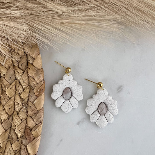 Boucles d’oreilles victoriennes en argile polymère Opal Center
