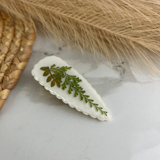 Real Preserved Leaf Polymer Clay Hair Clip