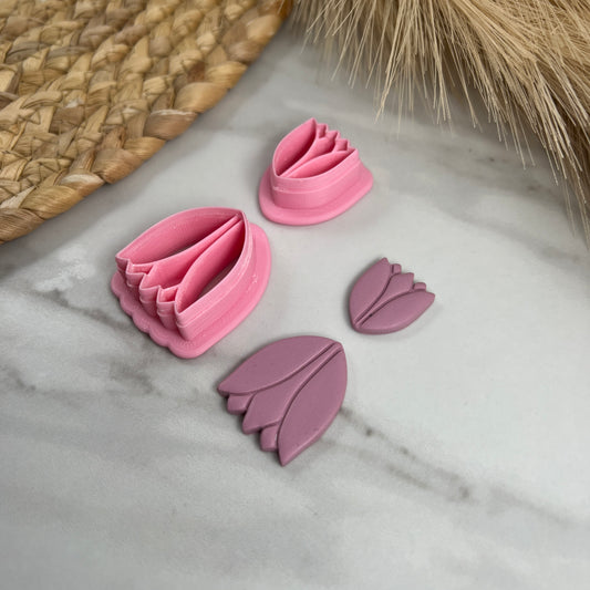 Small and large Tulip Polymer Clay Cutter 2 piece set