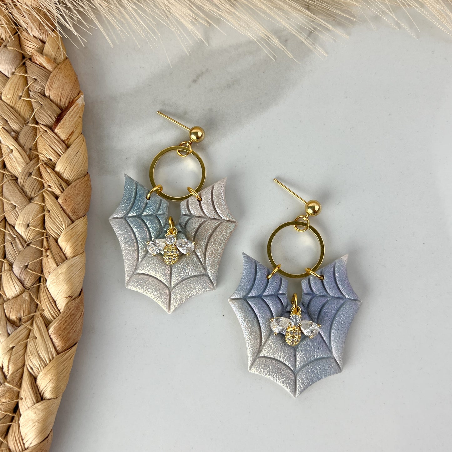 Bee in Spider Web Day and Night Halloween/ Fall Collection