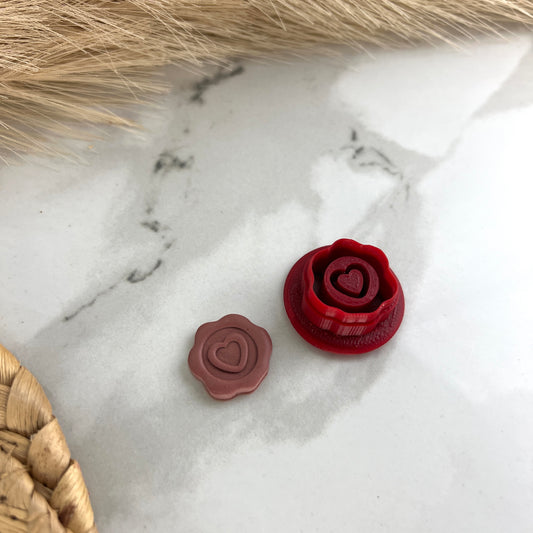Heart Wax Seal Valentine's Day Polymer Clay Cutter