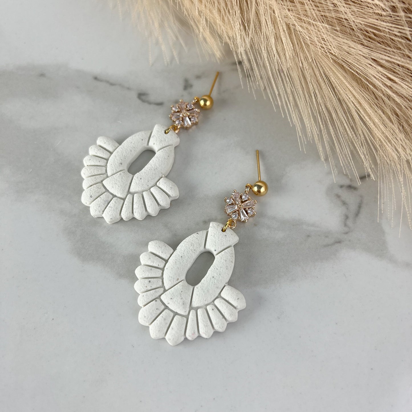Boucles d’oreilles Art Déco Dangle and Charm Polymer Clay en plusieurs couleurs